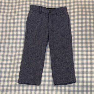 Janie and Jack Blue Herringbone Kids Formal Pants